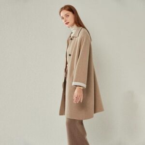 Damen Reiner Wollmantel