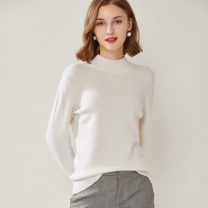 Halbhochkragen Kaschmir Pullover für Damen