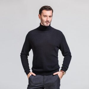 Herren Kaschmir Rollkragenpullover mit hohem Kragen