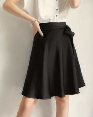 22 Momme eleganter Seiden-Rock