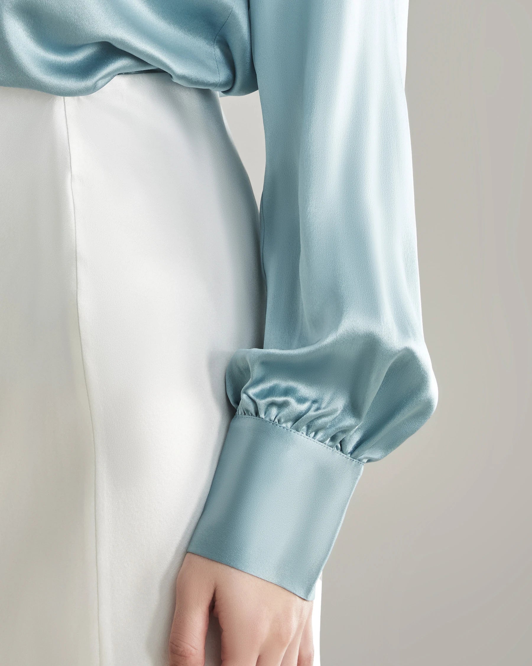 100% Seidenbluse Seidenhemd – Bild 18