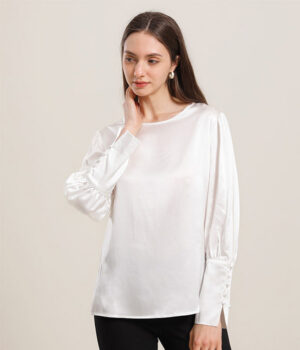Rundhals 22 Momme Seidenbluse