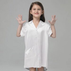 Seiden-Blusen-Schlafkleid für Mädchen